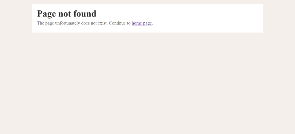 Page not found