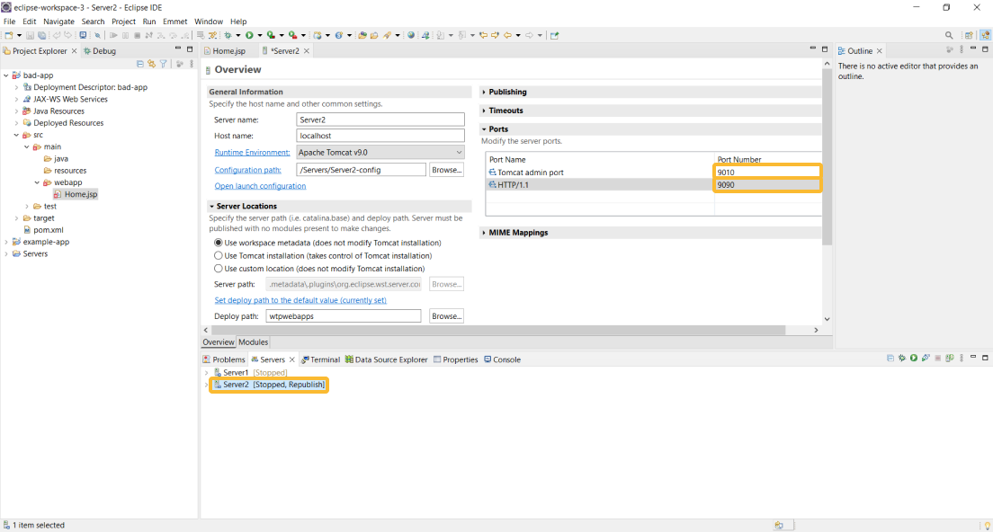 Přidání druhého serveru do Eclipse IDE - část 6