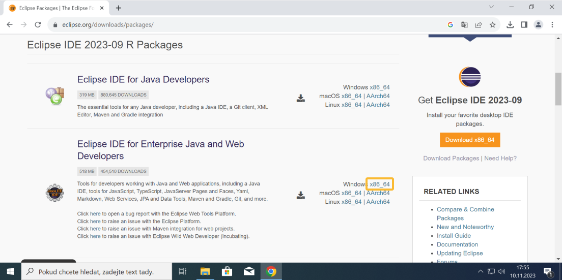 Instalace Eclipse IDE - část 5