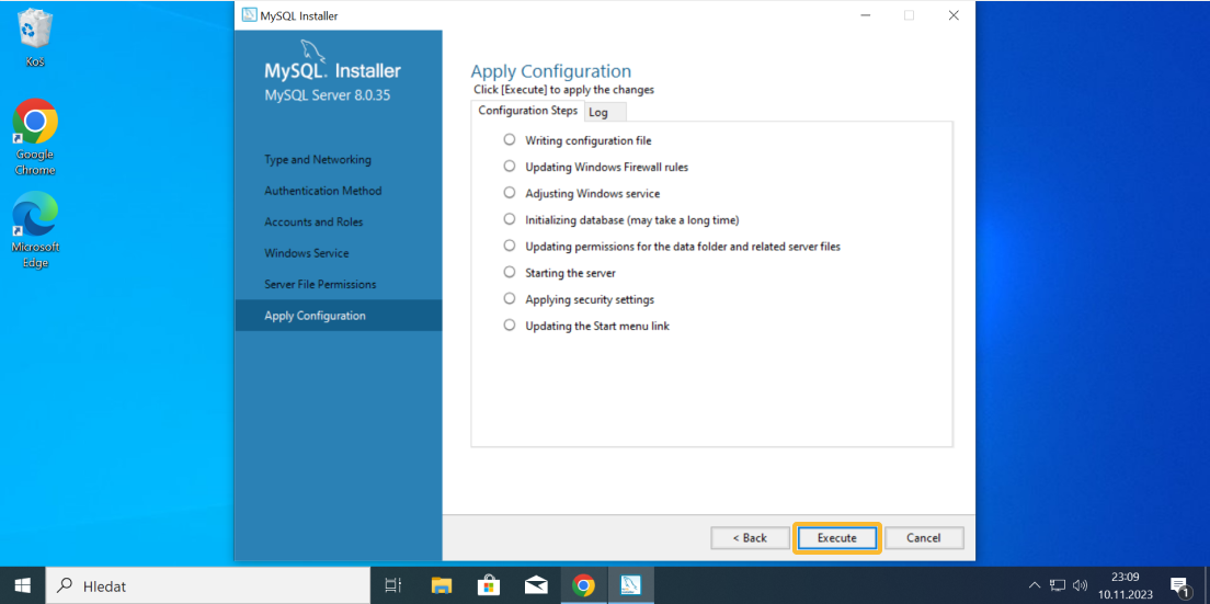 Instalace MySQL - část 23