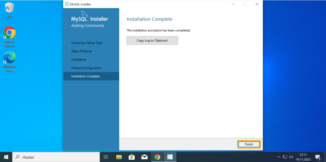 Instalace MySQL - část 27