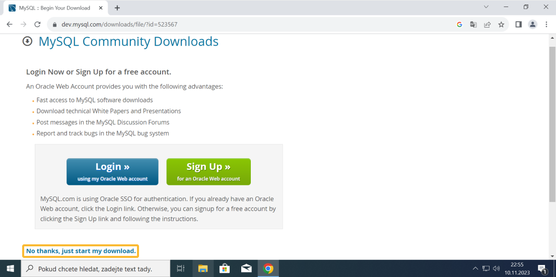Instalace MySQL - část 5