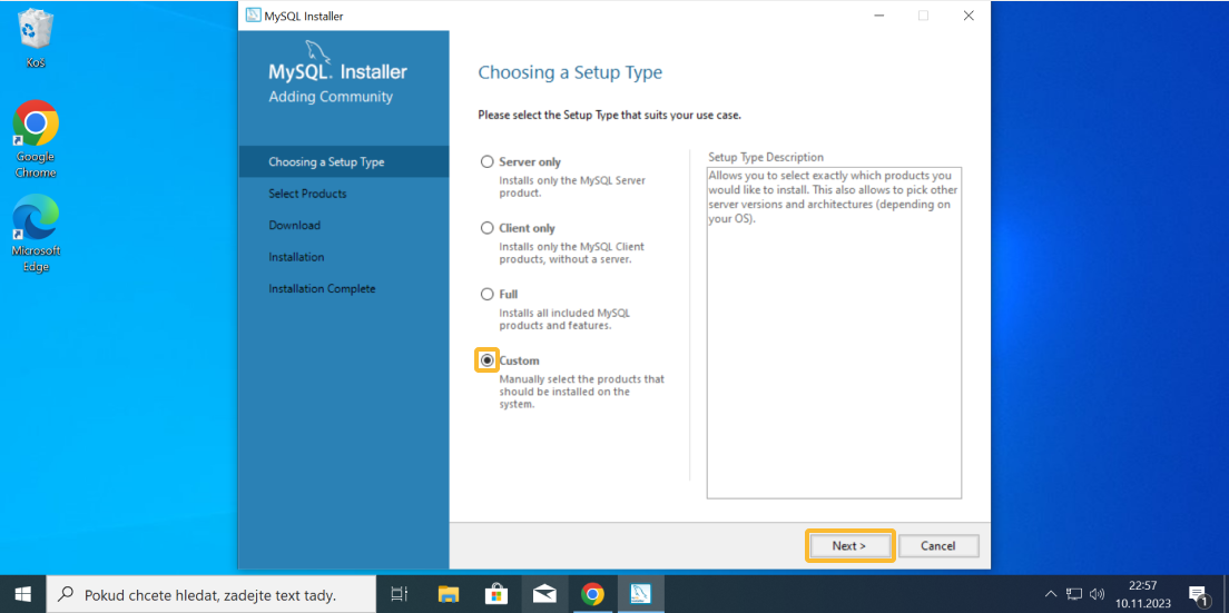 Instalace MySQL - část 9