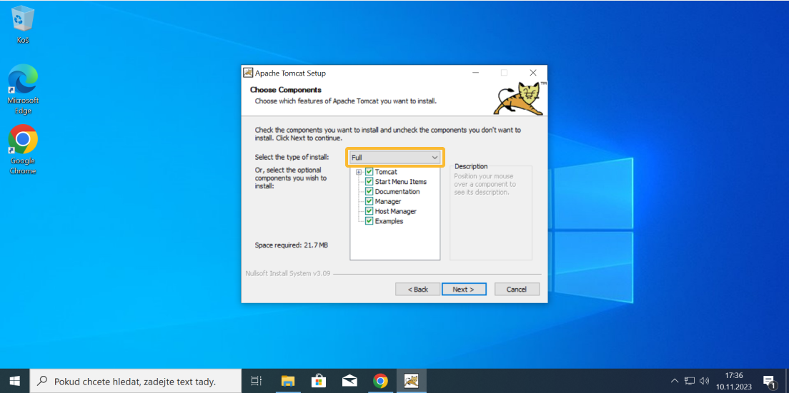 Instalace Tomcatu - část 8