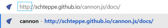 Cannon.js dokumentace funguje jen s HTTP